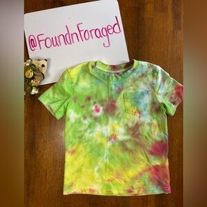 Kid’s Tie-Dye Essential Tee • Bright Rainbow Swirl • 4T